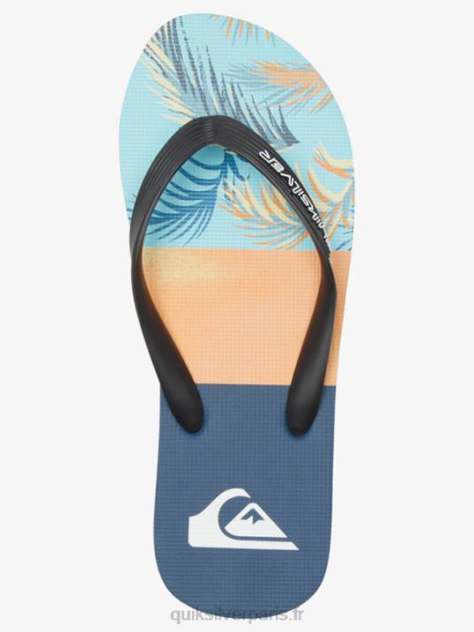 Hommes Quiksilver tongs à empiècement molokai D6PT569 bleu/noir/jaune