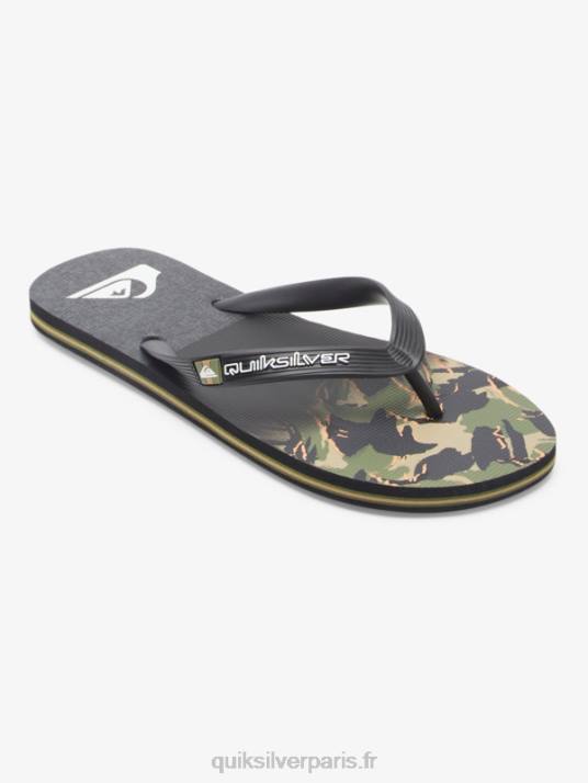 Hommes Quiksilver tongs à empiècement molokai D6PT570 vert 1