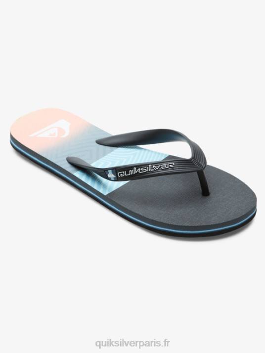 Hommes Quiksilver tongs à empiècement molokai D6PT571 bleu/orange