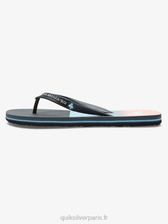 Hommes Quiksilver tongs à empiècement molokai D6PT571 bleu/orange