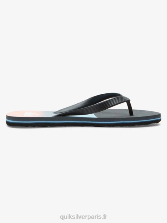 Hommes Quiksilver tongs à empiècement molokai D6PT571 bleu/orange