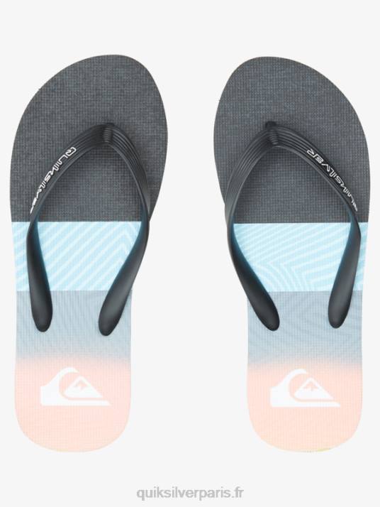 Hommes Quiksilver tongs à empiècement molokai D6PT571 bleu/orange