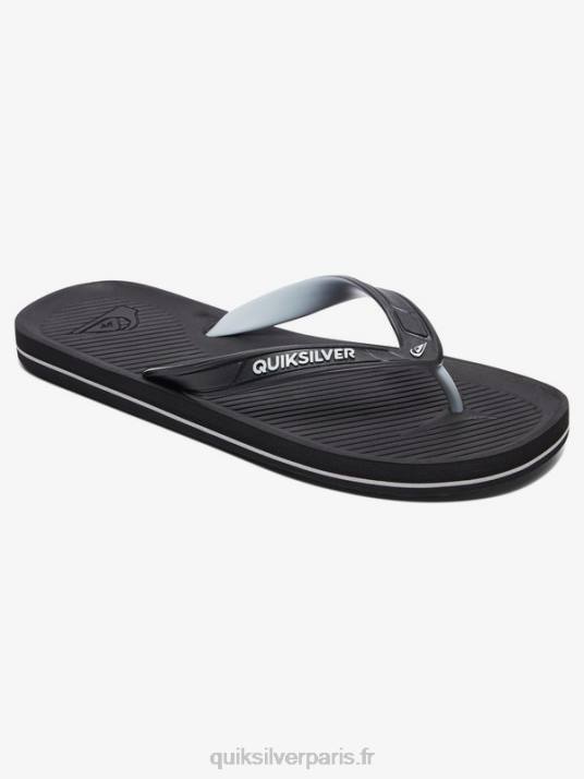 Hommes Quiksilver tongs haleiwa D6PT1648 gris noir