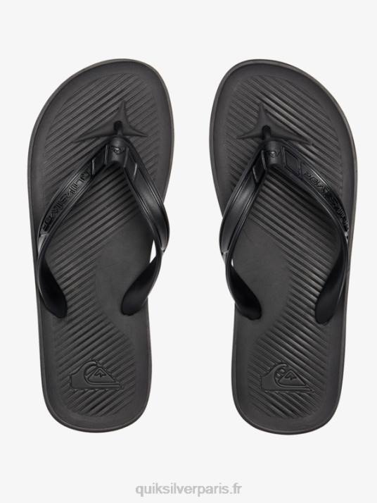 Hommes Quiksilver tongs haleiwa core D6PT950 noir
