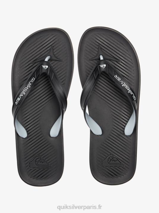 Hommes Quiksilver tongs haleiwa core D6PT951 noir