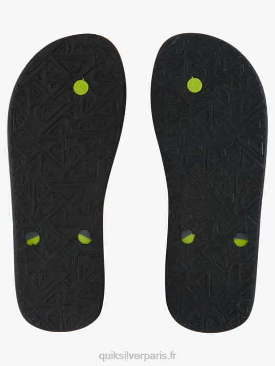 Hommes Quiksilver tongs haleiwa core D6PT953 gris 1