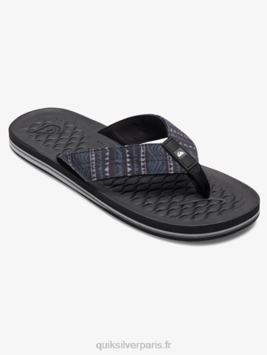 Hommes Quiksilver tongs lanai D6PT1792 noir
