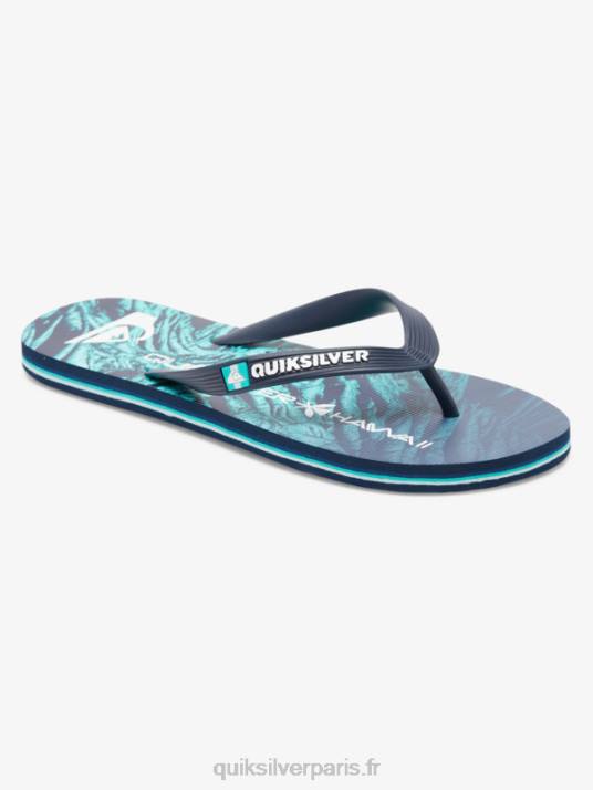 Hommes Quiksilver tongs maison molokai D6PT1861 vert 1