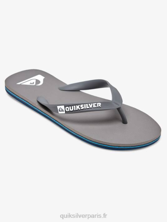 Hommes Quiksilver tongs molokai D6PT1592 gris 3
