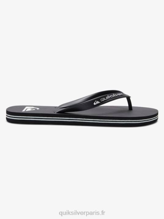 Hommes Quiksilver tongs molokai core D6PT592 noir