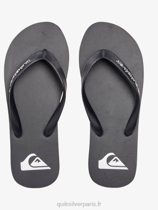 Hommes Quiksilver tongs molokai core D6PT592 noir