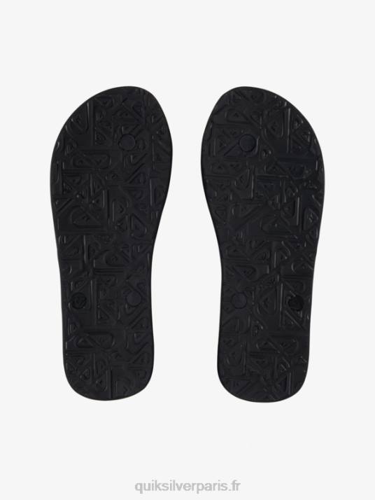 Hommes Quiksilver tongs molokai core D6PT592 noir