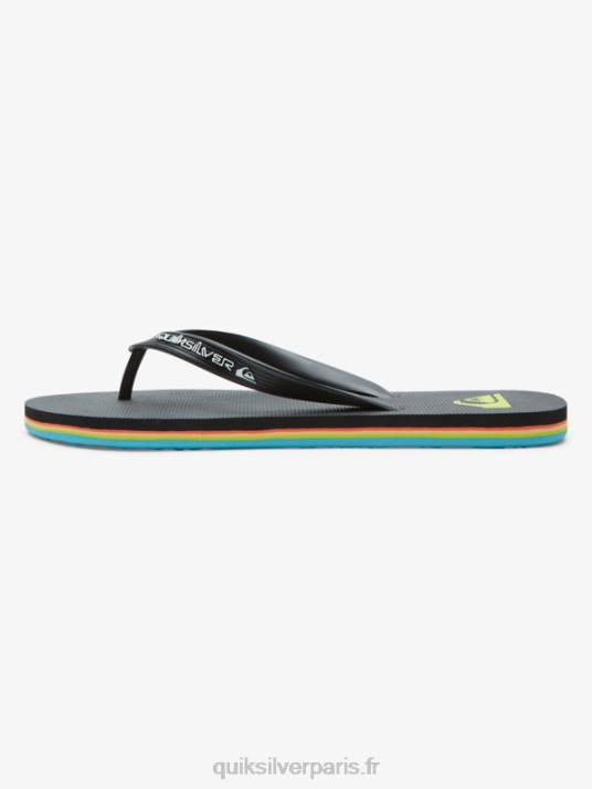 Hommes Quiksilver tongs molokai core D6PT595 noir