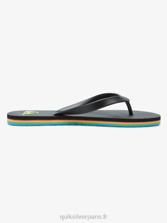 Hommes Quiksilver tongs molokai core D6PT595 noir