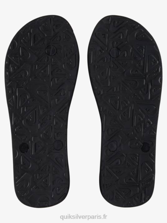Hommes Quiksilver tongs molokai wordblock D6PT1136 noir/orange