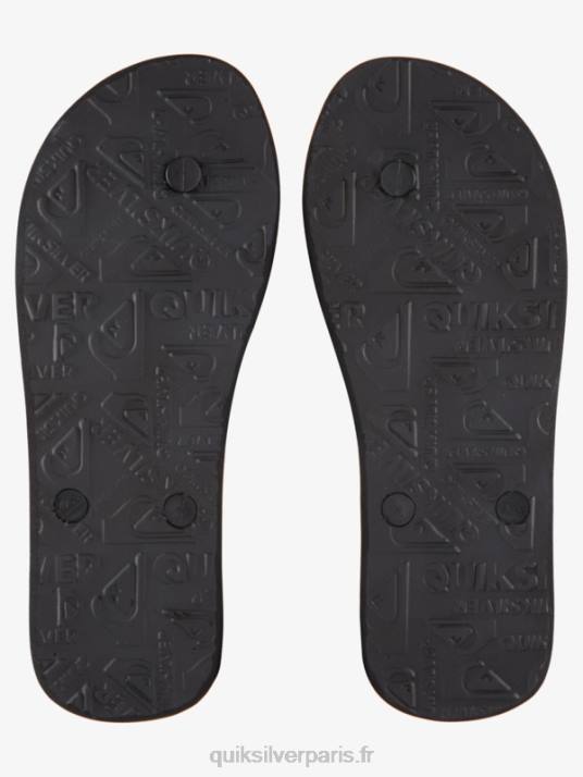 Hommes Quiksilver tongs teintées en résine molokai D6PT1788 gris noir