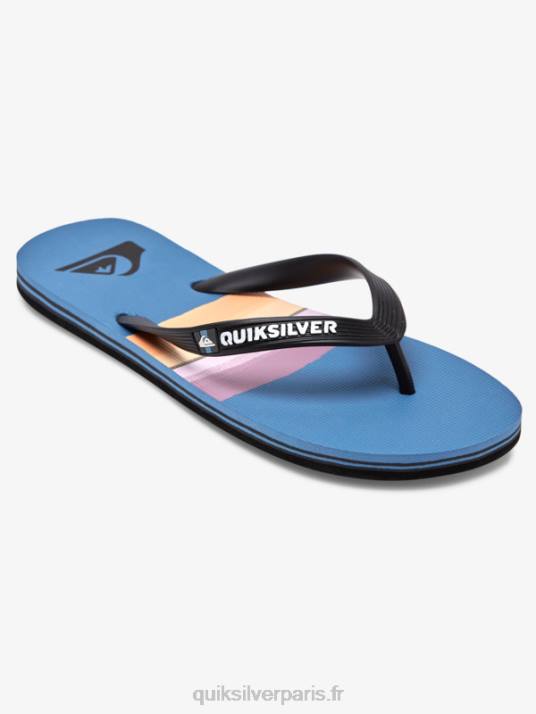 Hommes Quiksilver tongs teintées en résine molokai D6PT1789 noir/bleu/gris