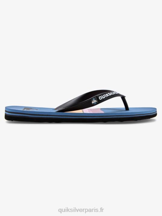 Hommes Quiksilver tongs teintées en résine molokai D6PT1789 noir/bleu/gris