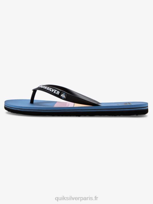 Hommes Quiksilver tongs teintées en résine molokai D6PT1789 noir/bleu/gris