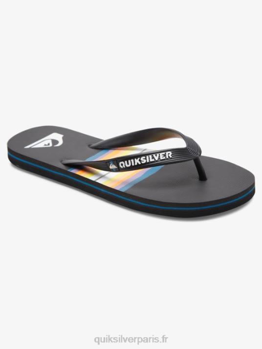 Hommes Quiksilver tongs teintées en résine molokai D6PT1791 noir