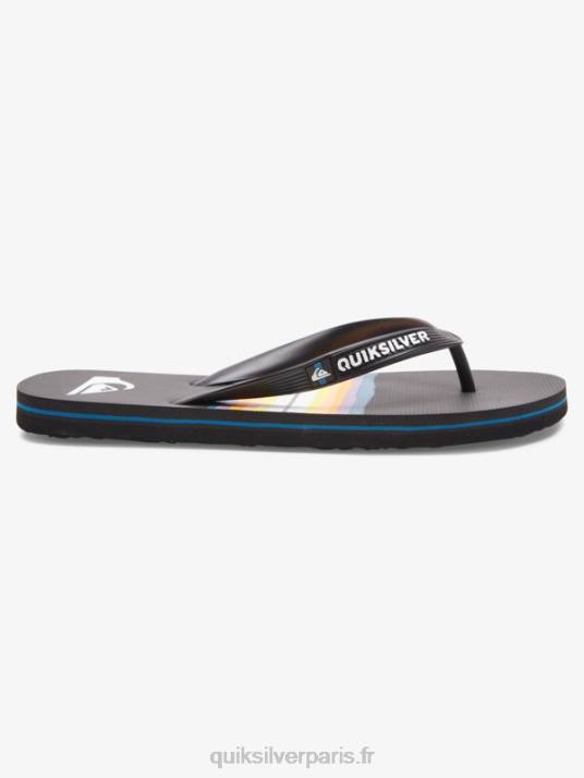 Hommes Quiksilver tongs teintées en résine molokai D6PT1791 noir
