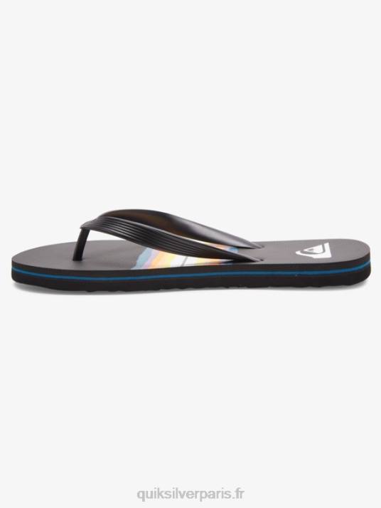 Hommes Quiksilver tongs teintées en résine molokai D6PT1791 noir