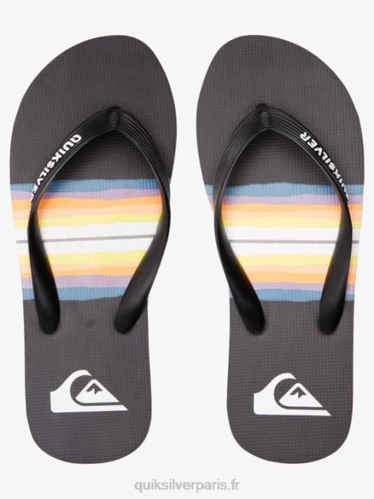 Hommes Quiksilver tongs teintées en résine molokai D6PT1791 noir
