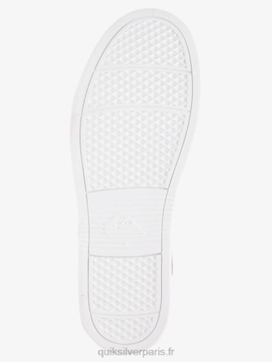 Hommes Quiksilver chaussures draguées du port D6PT1884 noir blanc
