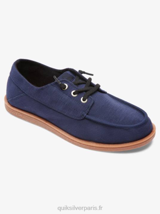 Hommes Quiksilver chaussures draguées du port D6PT1885 bleu/marron