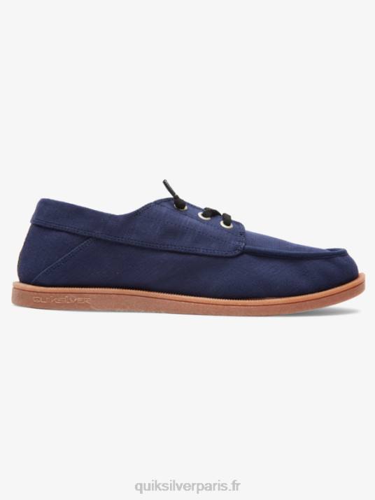 Hommes Quiksilver chaussures draguées du port D6PT1885 bleu/marron