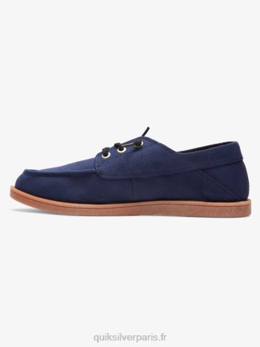 Hommes Quiksilver chaussures draguées du port D6PT1885 bleu/marron