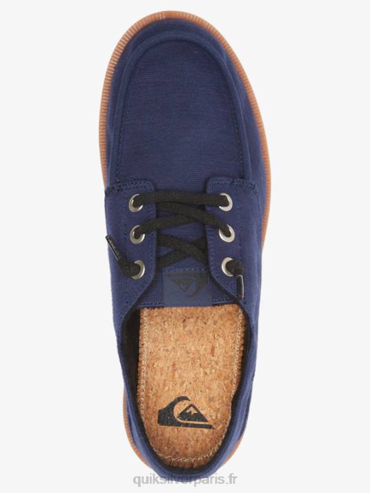 Hommes Quiksilver chaussures draguées du port D6PT1885 bleu/marron
