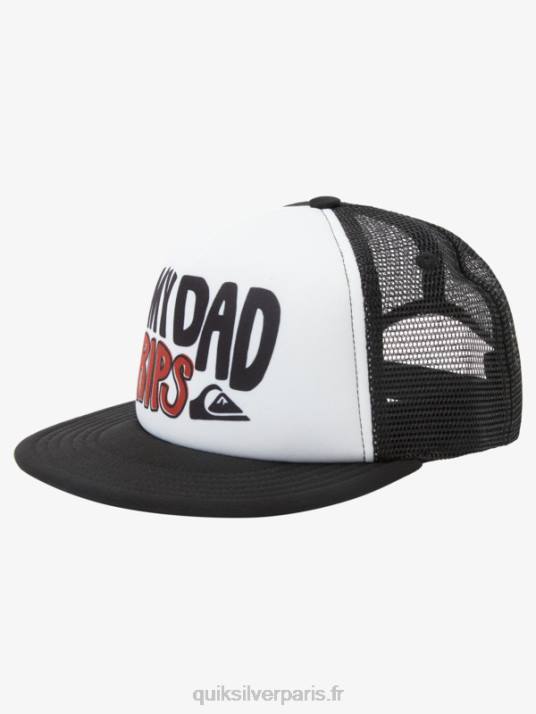 garçons Quiksilver casquette de camionneur de héros de la ville 2-7 D6PT2036 blanc