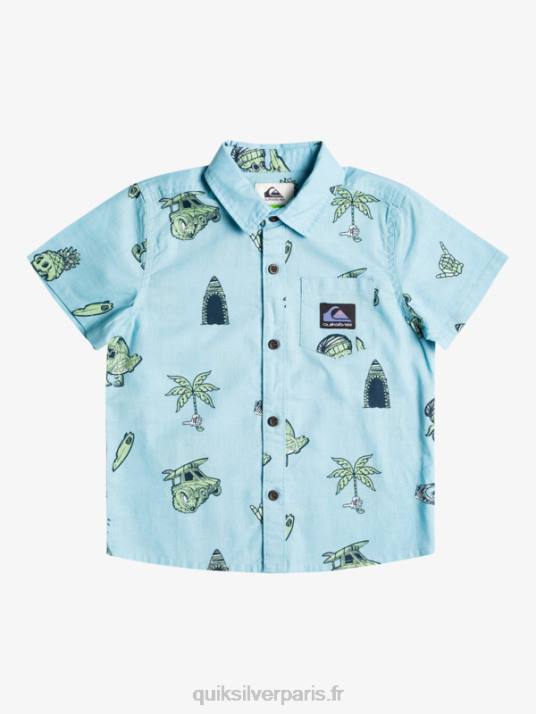 garçons Quiksilver 2-7 chemise surfday nono D6PT2131 bleu ciel - nono surfday boy231