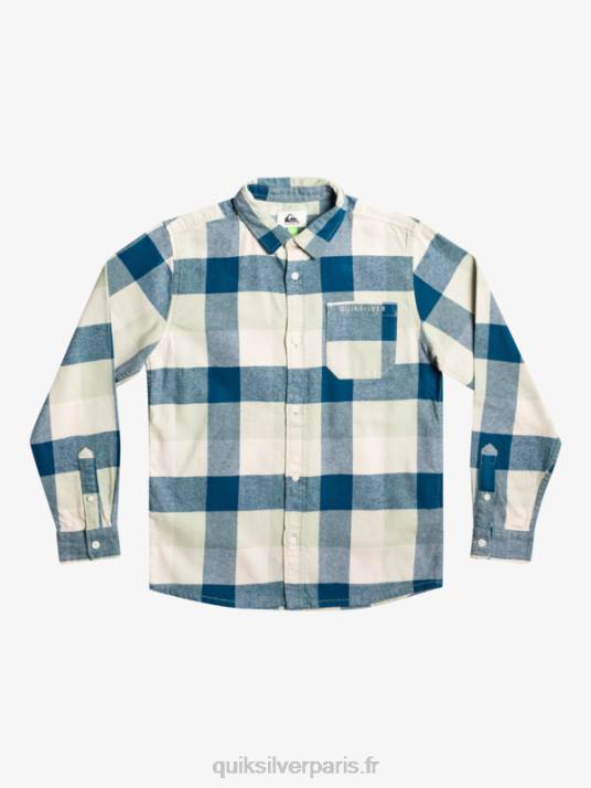 garçons Quiksilver 8-16 chemise en flanelle à manches longues motherfly D6PT2305 Mouche sauge du désert