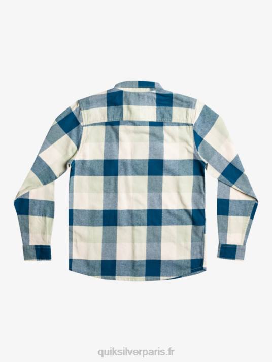 garçons Quiksilver 8-16 chemise en flanelle à manches longues motherfly D6PT2305 Mouche sauge du désert