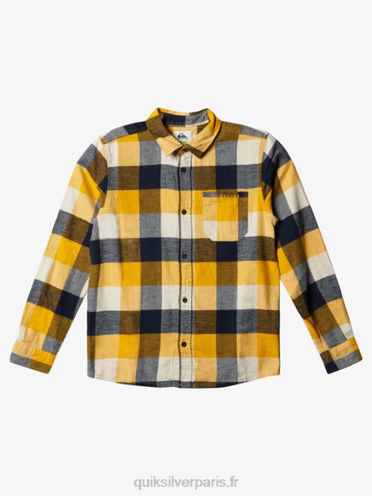 garçons Quiksilver 8-16 chemise en flanelle à manches longues motherfly D6PT2306 Mouche du bouleau 223