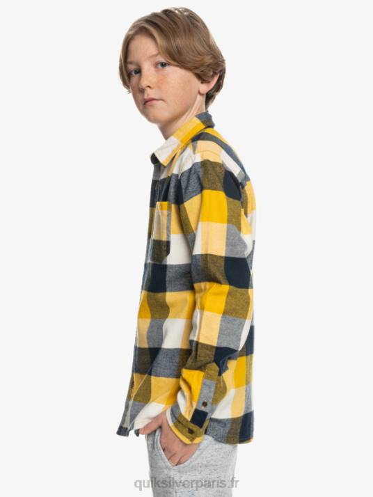 garçons Quiksilver 8-16 chemise en flanelle à manches longues motherfly D6PT2306 Mouche du bouleau 223
