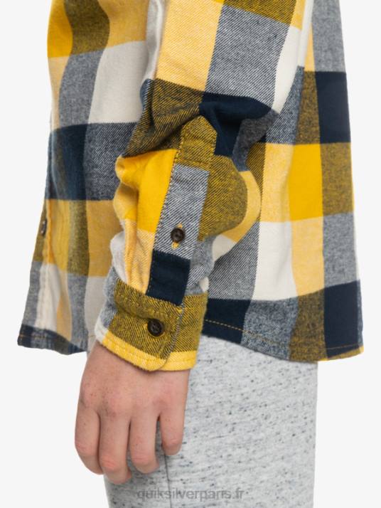 garçons Quiksilver 8-16 chemise en flanelle à manches longues motherfly D6PT2306 Mouche du bouleau 223