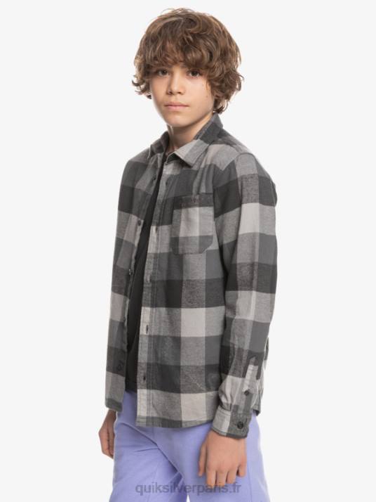 garçons Quiksilver 8-16 chemise en flanelle à manches longues motherfly D6PT2307 porte de fer mouche mère