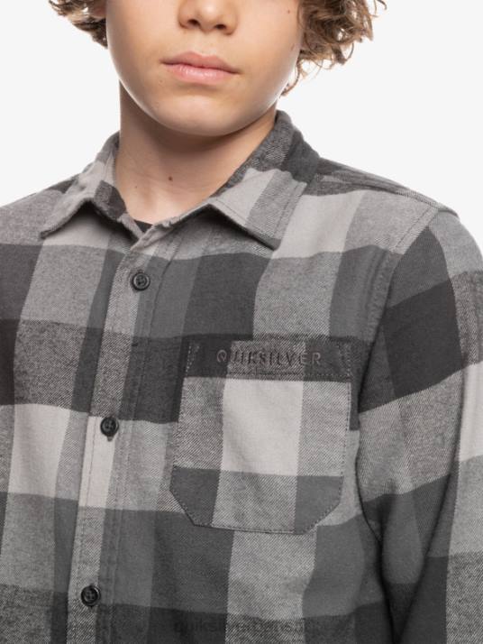garçons Quiksilver 8-16 chemise en flanelle à manches longues motherfly D6PT2307 porte de fer mouche mère