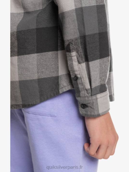 garçons Quiksilver 8-16 chemise en flanelle à manches longues motherfly D6PT2307 porte de fer mouche mère