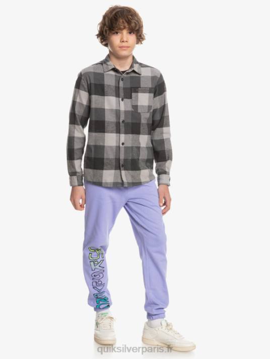 garçons Quiksilver 8-16 chemise en flanelle à manches longues motherfly D6PT2307 porte de fer mouche mère