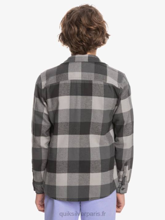 garçons Quiksilver 8-16 chemise en flanelle à manches longues motherfly D6PT2307 porte de fer mouche mère