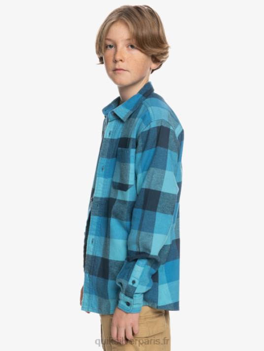 garçons Quiksilver 8-16 chemise en flanelle à manches longues motherfly D6PT2308 mouche bleue delph