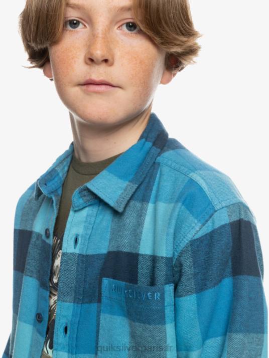 garçons Quiksilver 8-16 chemise en flanelle à manches longues motherfly D6PT2308 mouche bleue delph