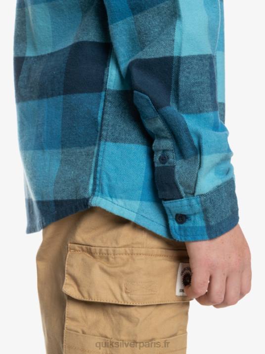 garçons Quiksilver 8-16 chemise en flanelle à manches longues motherfly D6PT2308 mouche bleue delph