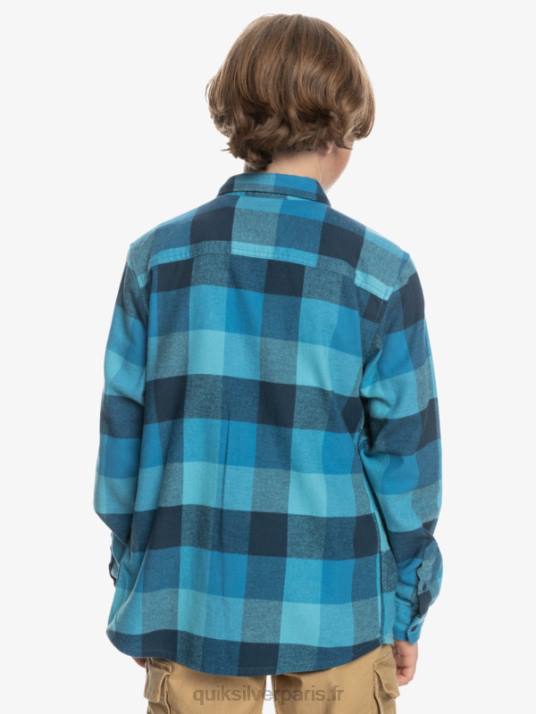 garçons Quiksilver 8-16 chemise en flanelle à manches longues motherfly D6PT2308 mouche bleue delph