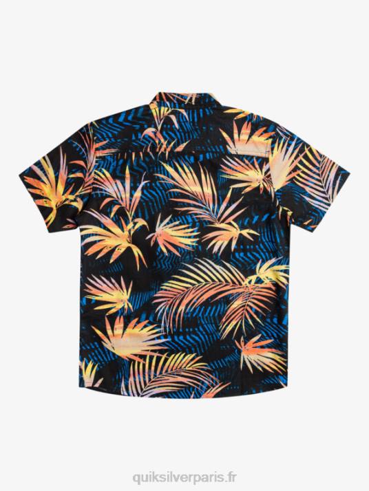 garçons Quiksilver 8-16 chemise à manches courtes déchirée D6PT2196 noir déchiré