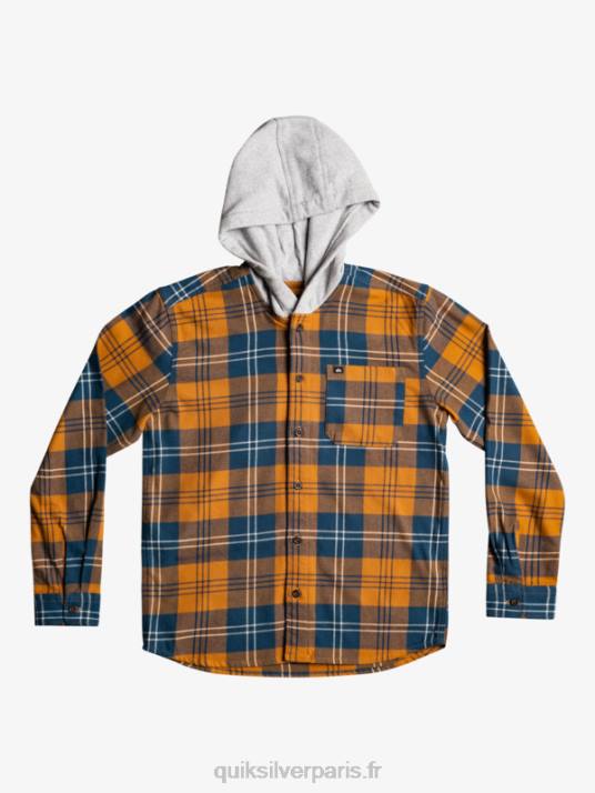 garçons Quiksilver chemise à manches longues à capuchon halidon 8-16 D6PT2309 lièvre à la cassonade